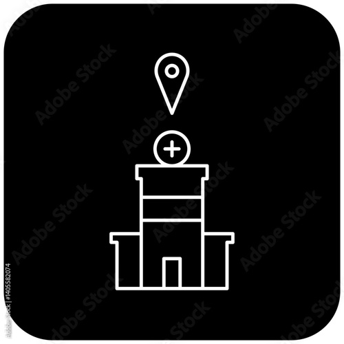 hospital location icon design