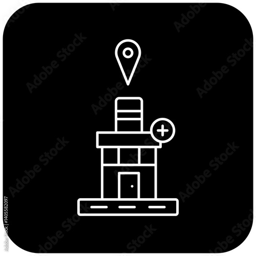 hospital location icon design