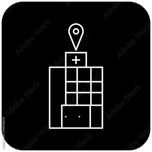 hospital location icon design