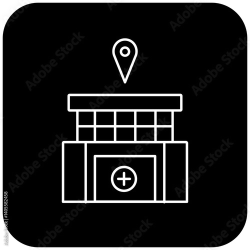 hospital location icon design