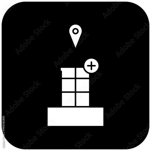 hospital location icon design