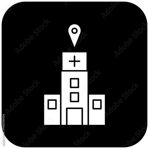 hospital location icon design