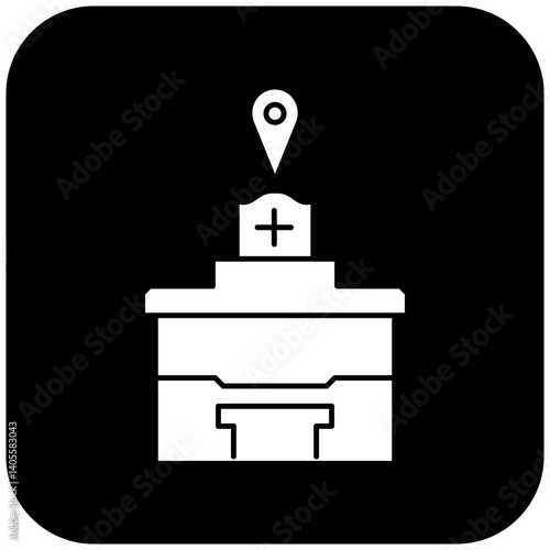 hospital location icon design