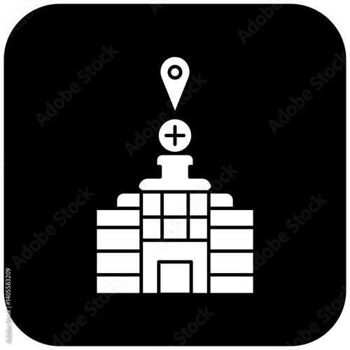 hospital location icon design