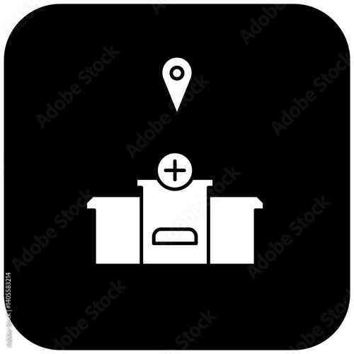 hospital location icon design
