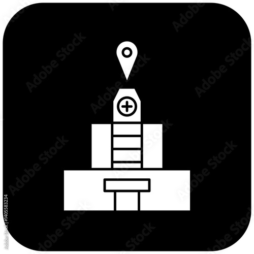 hospital location icon design