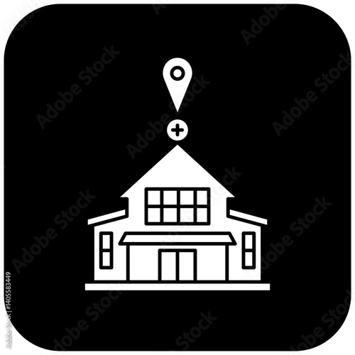 hospital location icon design