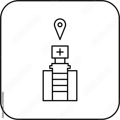 hospital location icon design