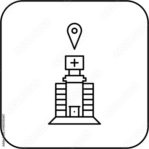 hospital location icon design