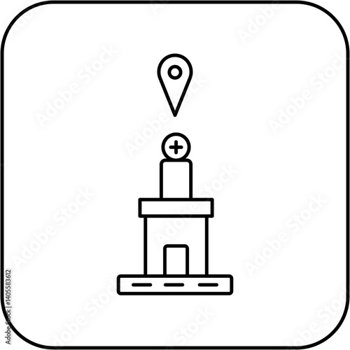 hospital location icon design