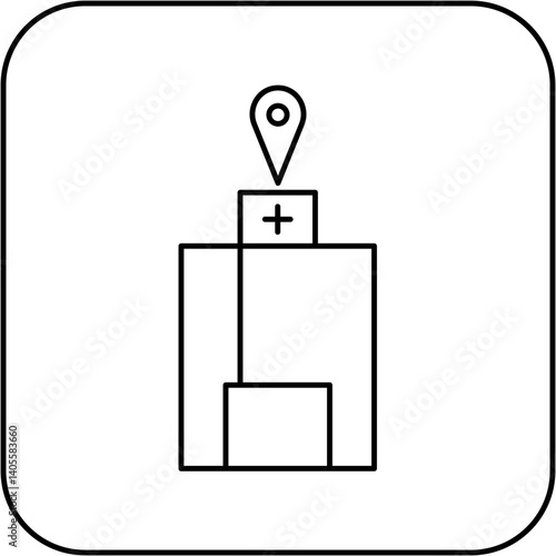 hospital location icon design