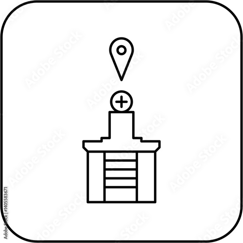 hospital location icon design
