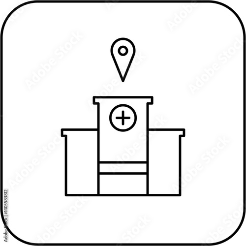 hospital location icon design