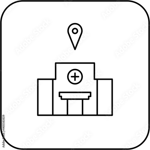 hospital location icon design