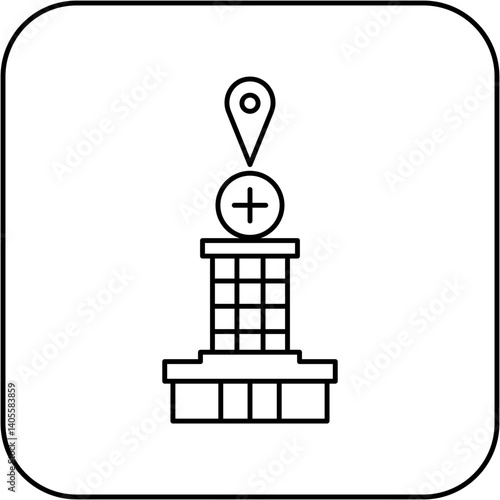 hospital location icon design