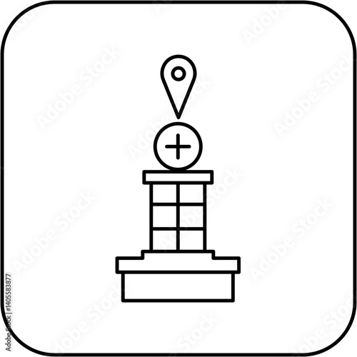 hospital location icon design