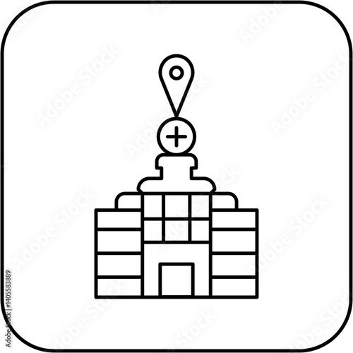 hospital location icon design
