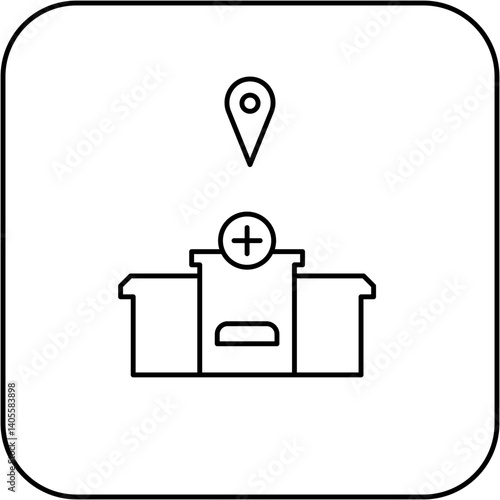 hospital location icon design