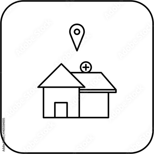 hospital location icon design