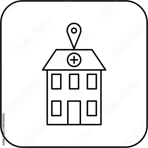 hospital location icon design