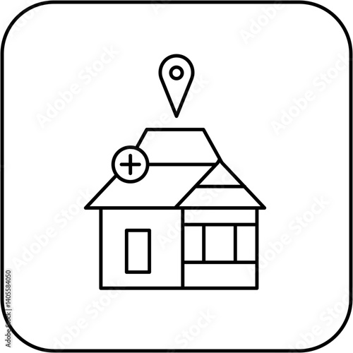 hospital location icon design