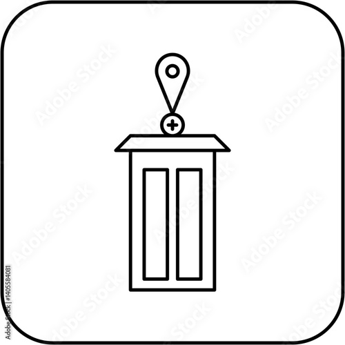 hospital location icon design