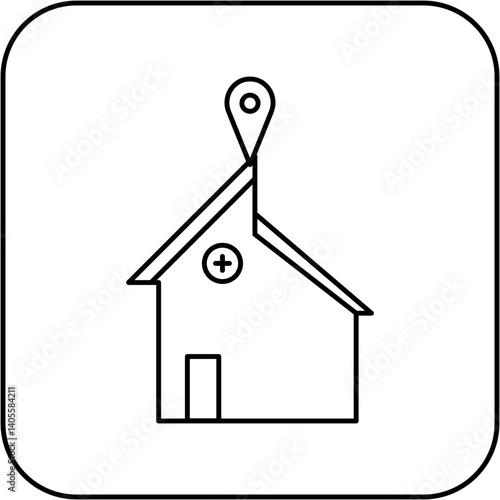hospital location icon design