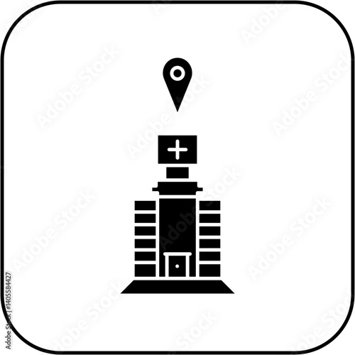 hospital location icon design