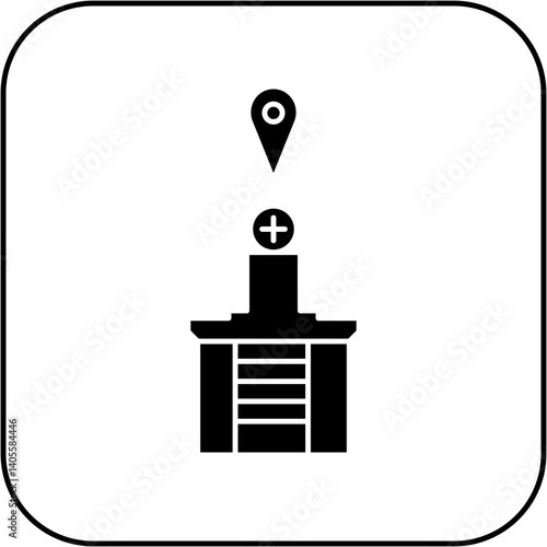 hospital location icon design