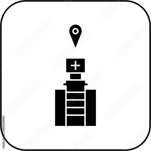 hospital location icon design
