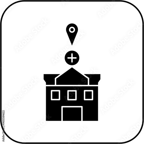 hospital location icon design