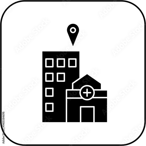 hospital location icon design