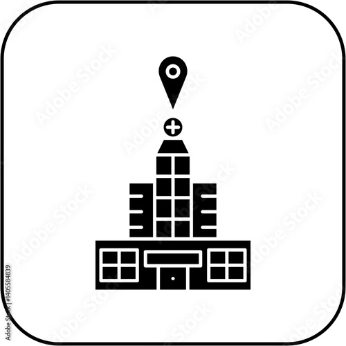 hospital location icon design