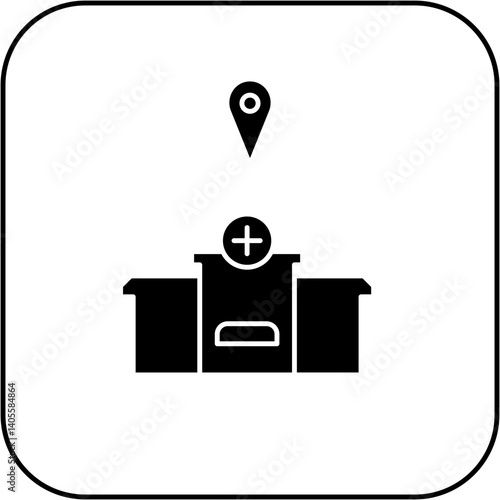 hospital location icon design