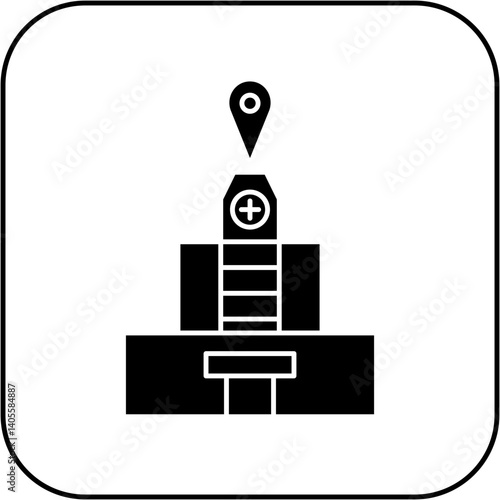 hospital location icon design