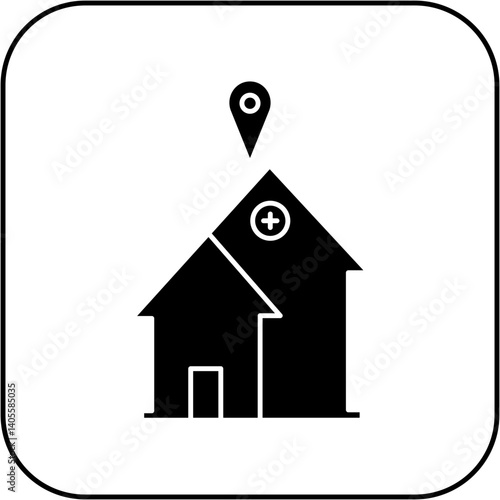 hospital location icon design