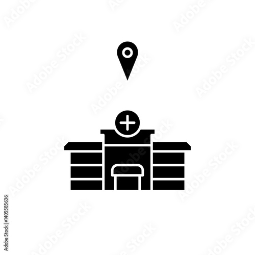 hospital location icon design