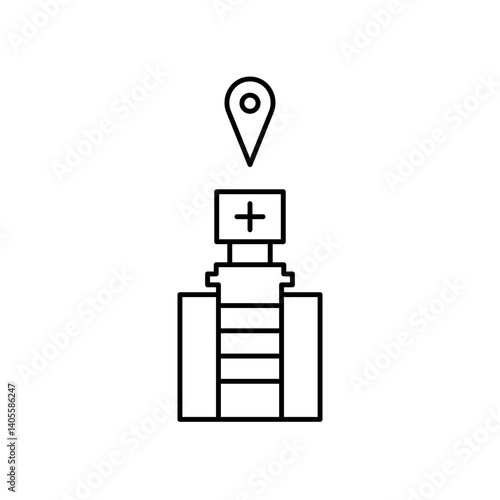 hospital location icon design