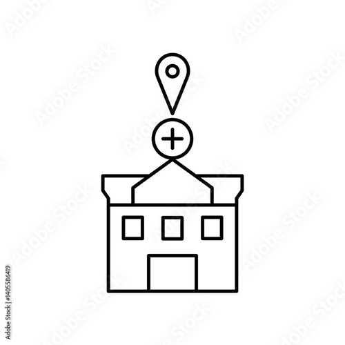 hospital location icon design