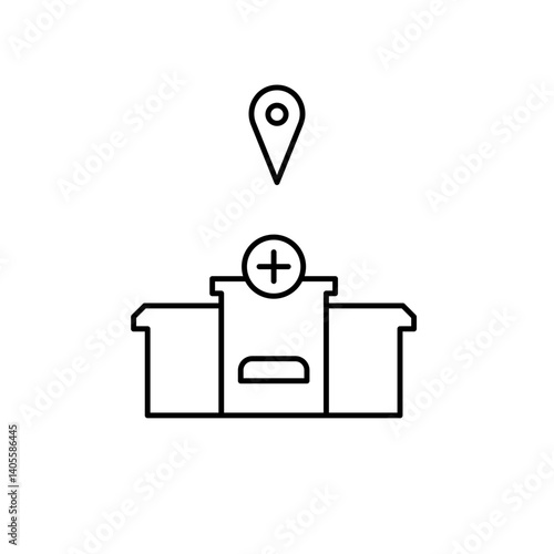 hospital location icon design