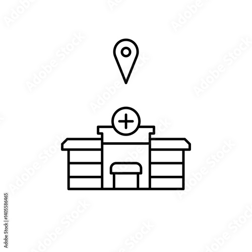 hospital location icon design