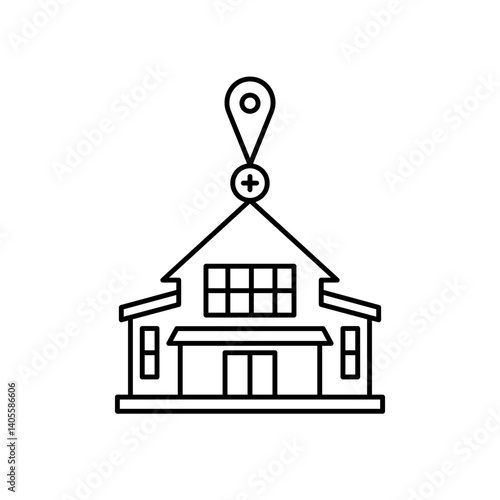 hospital location icon design
