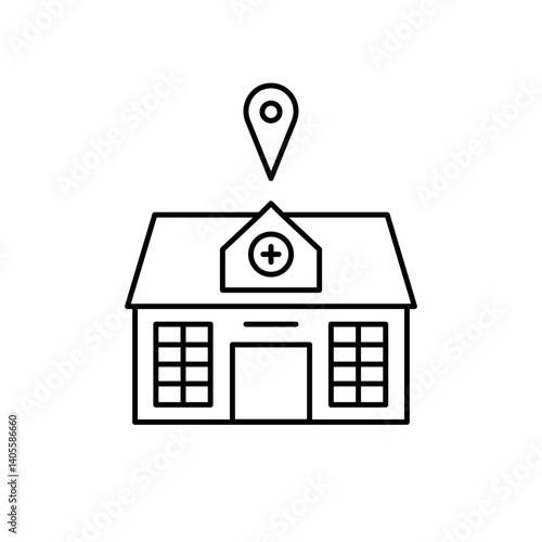 hospital location icon design