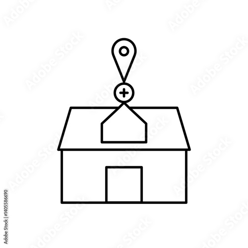 hospital location icon design