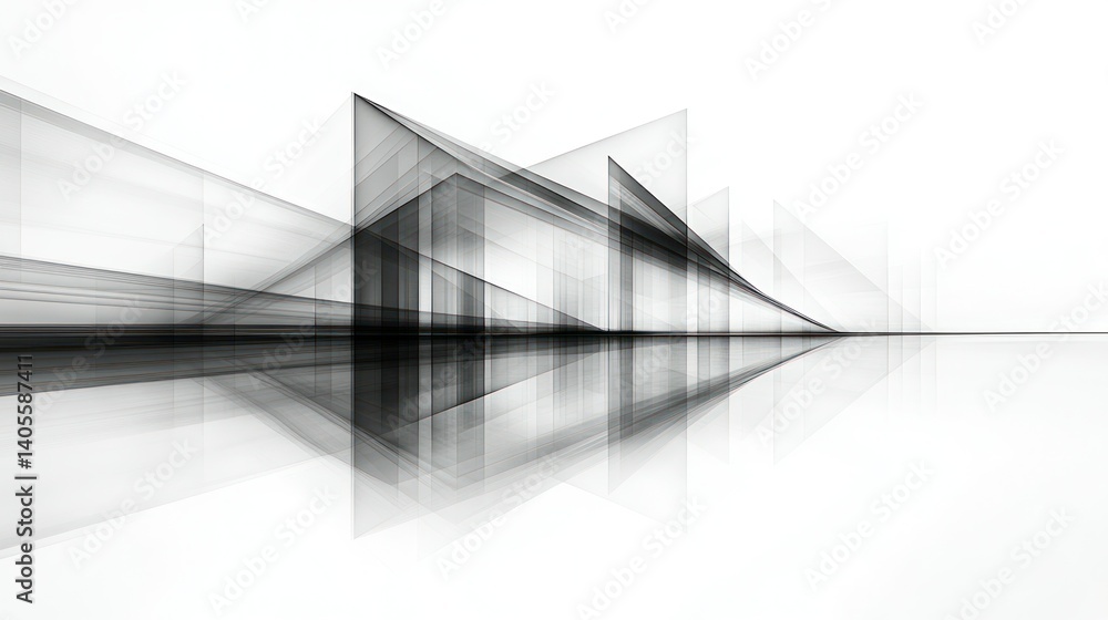 Fototapeta premium Abstract architectural perspective