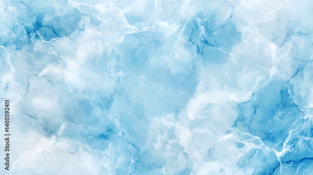 Obraz premium Light Blue Marble Texture: Abstract Stone Background