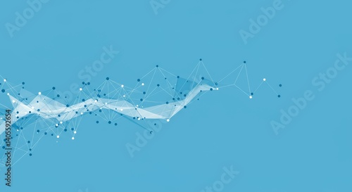 Fondo abstracto azul con conexiones de red