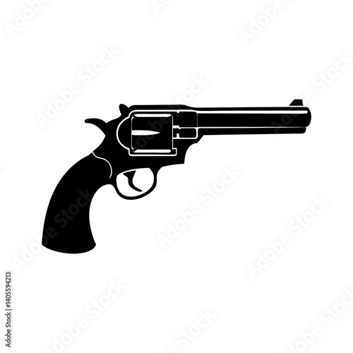 Wallpaper Mural Revolver Silhouette vector illustration Torontodigital.ca