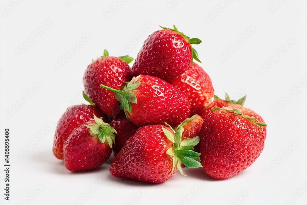 strawberries isolated on white background strawberries isolated on white background