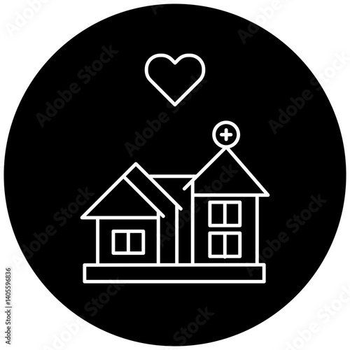 love hospital icon design